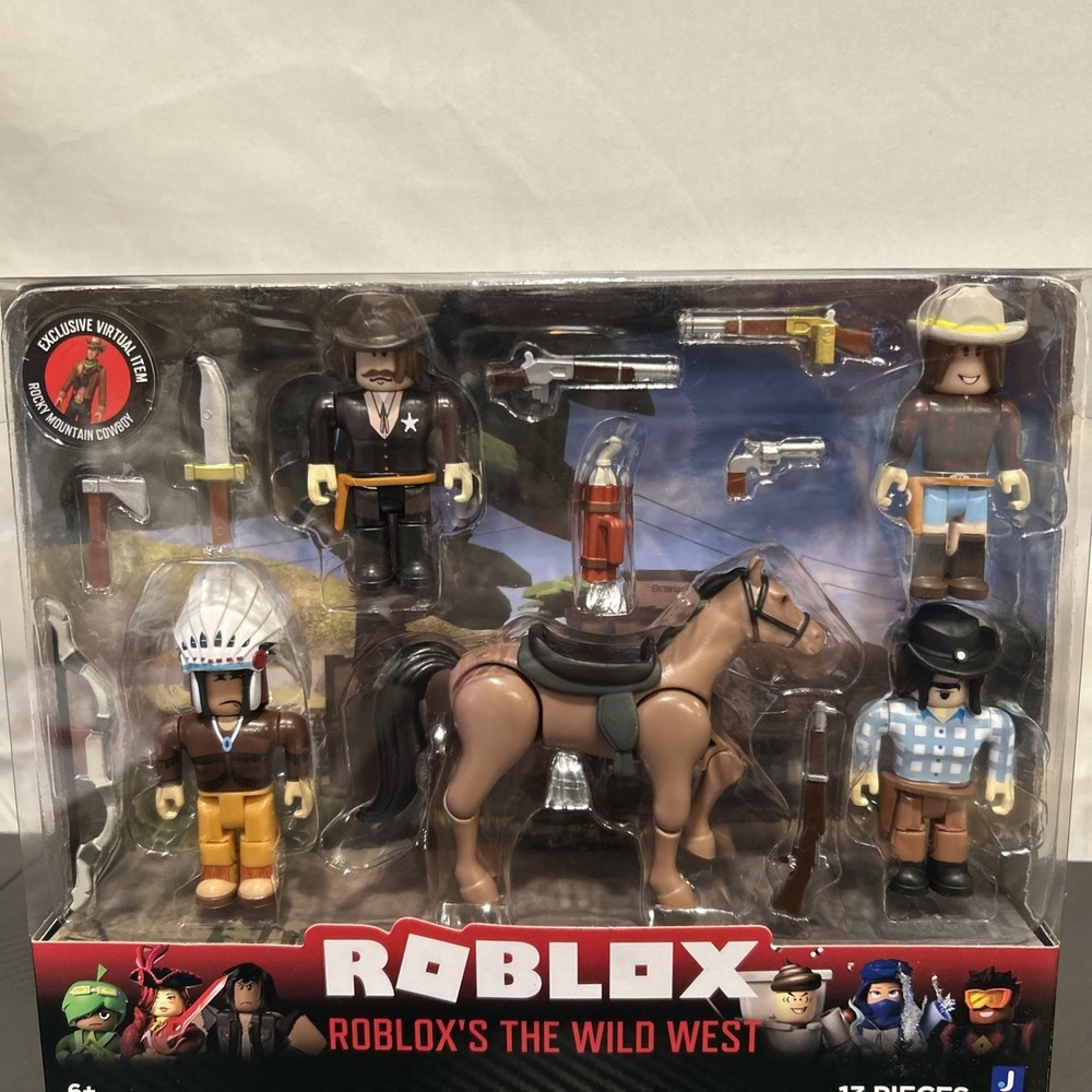 Roblox- Roblox's The Wild West Figure‎ Playset-Includes Virtual Item New